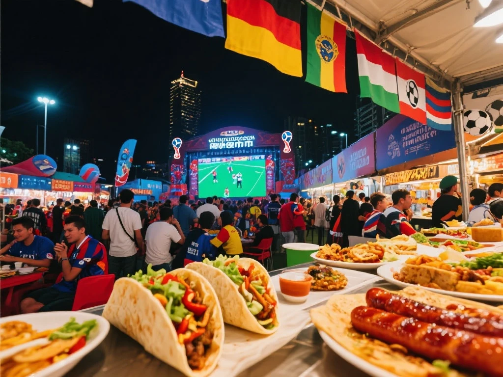 世界杯狂欢夜市启幕，足球激情邂逅美食盛宴